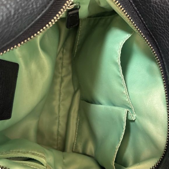 COACH Brooke Convertible Duffle Black Pebble Leather Hobo Bag F17165 - Picture 6 of 16